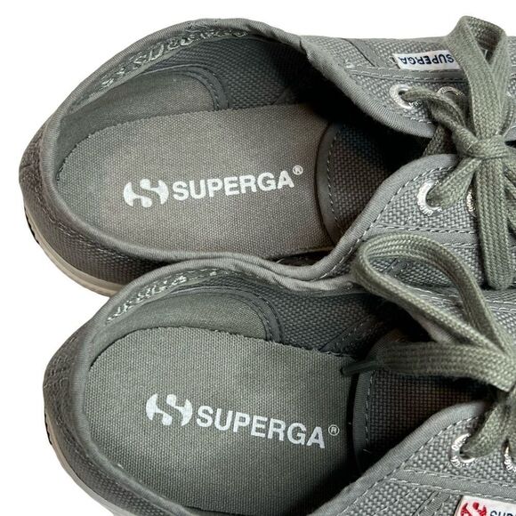 Superga gray classic canvas low top sneakers size 7 - Picture 6 of 16
